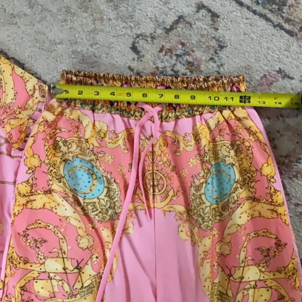 Vibrant Pink and Gold Patterned Roschic Matching Set - Picture 3 of 9